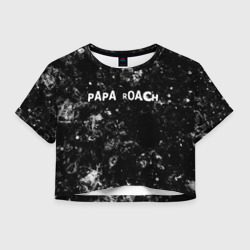 Женская футболка Crop-top 3D Papa Roach black ice