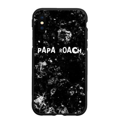 Чехол для iPhone XS Max матовый Papa Roach black ice