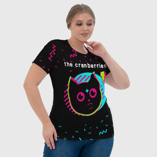 Женская футболка 3D The Cranberries - rock star cat, цвет 3D печать - фото 6