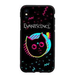 Чехол для iPhone XS Max матовый Evanescence - rock star cat