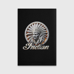 Обложка для паспорта матовая кожа Indian Motorcycles Fire`n`Marble