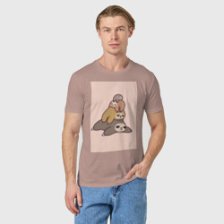Мужская футболка хлопок Ленивец тотемное животное - фото 2