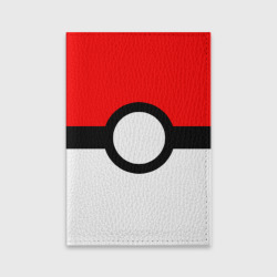 Обложка для паспорта матовая кожа Pokeball texture