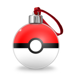 Pokeball texture – Ёлочный шар с принтом купить