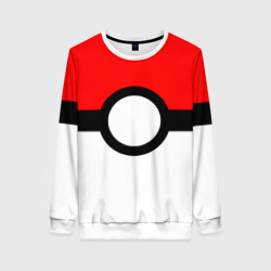 Женский свитшот 3D Pokeball texture