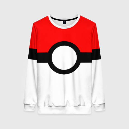 Женский свитшот 3D Pokeball texture, цвет 3D печать