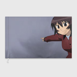 Флаг 3D Azumanga Daioh Кагура - показывает пальцем мем