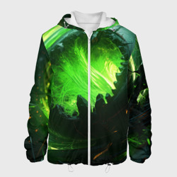 Зеленая кислотная яркая   неоновая абстракция – Мужская куртка 3D с принтом купить со скидкой в -10%