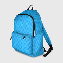 Рюкзак 3D Лазурный голубой цветочный паттерн