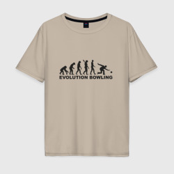 Мужская футболка хлопок Oversize Эволюция боулинга