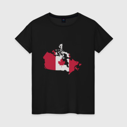 Страна Канада – Женская футболка хлопок с принтом купить со скидкой в -20%