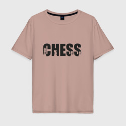 Мужская футболка хлопок Oversize Chess арт