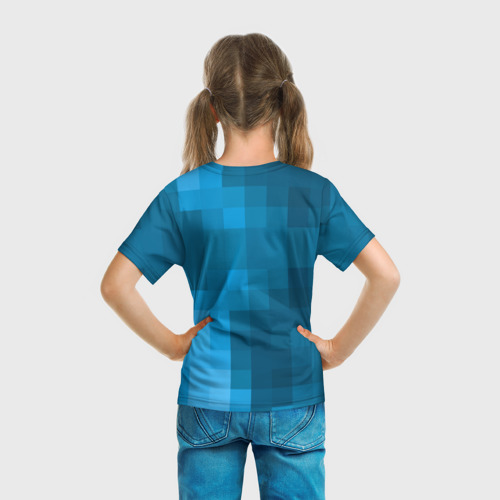 Детская футболка 3D Minecraft water cubes, цвет 3D печать - фото 6