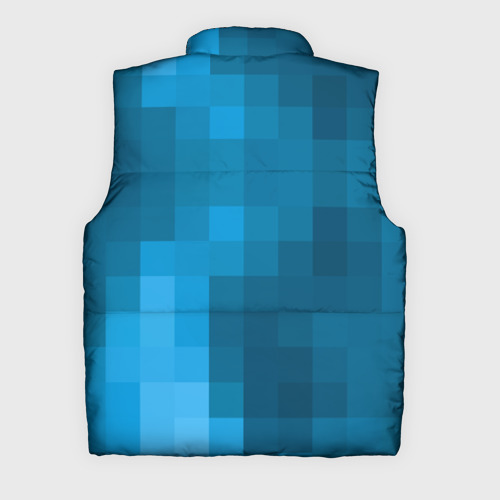 Мужской жилет утепленный 3D Minecraft water cubes, цвет черный - фото 2