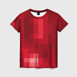 Женская футболка 3D Red cubes abstraction