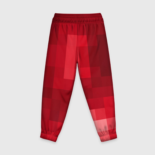 Детские брюки 3D Red cubes abstraction, цвет 3D печать - фото 2