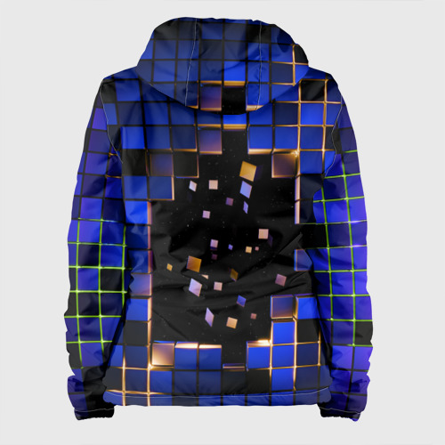 Женская куртка 3D Окно в пространство - синие кубы, цвет черный - фото 2