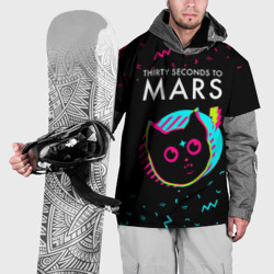 Накидка на куртку 3D Thirty Seconds to Mars - rock star cat