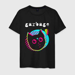 Мужская футболка хлопок Garbage rock star cat