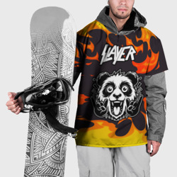 Накидка на куртку 3D Slayer рок панда и огонь