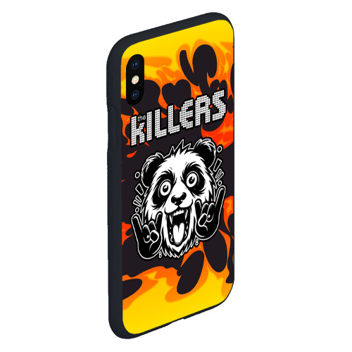 Чехол для iPhone XS Max матовый The Killers рок панда и огонь - фото 3