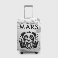 Чехол для чемодана 3D Thirty Seconds to Mars рок панда на светлом фоне