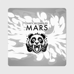 Магнит виниловый Квадрат Thirty Seconds to Mars рок панда на светлом фоне