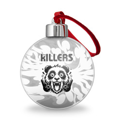 Ёлочный шар The Killers рок панда на светлом фоне