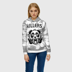 Женская толстовка 3D The Killers рок панда на светлом фоне - фото 2