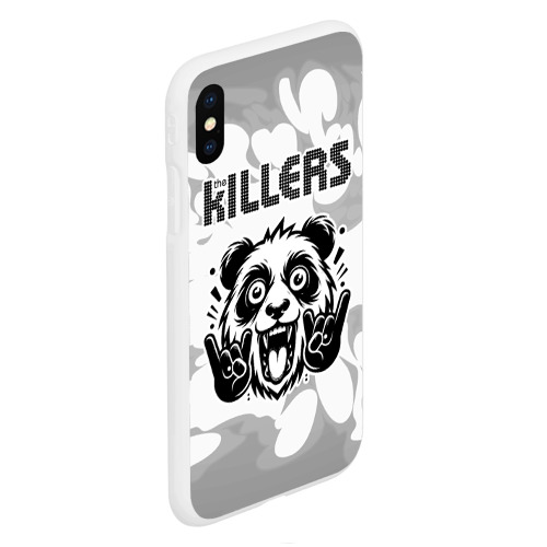 Чехол для iPhone XS Max матовый The Killers рок панда на светлом фоне - фото 3