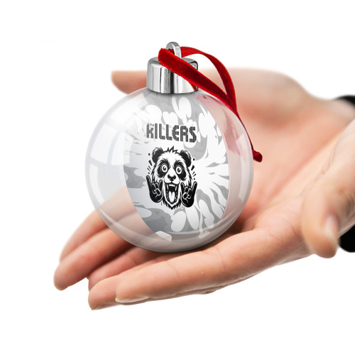 Ёлочный шар The Killers рок панда на светлом фоне - фото 2