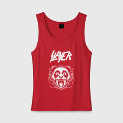 Женская майка хлопок Slayer rock panda