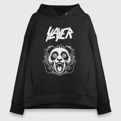 Женское худи Oversize хлопок Slayer rock panda