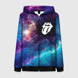 Женская толстовка 3D на молнии Rolling Stones space rock