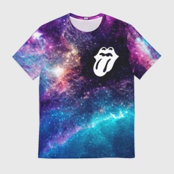 Мужская футболка 3D Rolling Stones space rock