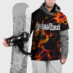 Накидка на куртку 3D Judas Priest red lava
