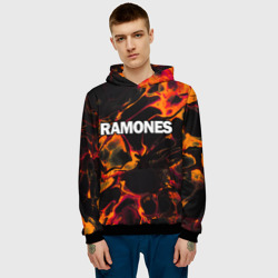 Мужская толстовка 3D Ramones red lava - фото 2