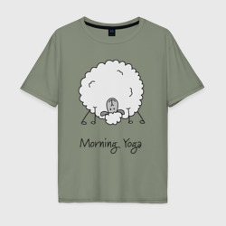 Мужская футболка хлопок Oversize Утро и йога