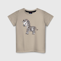 Маленькая зебра – Детская футболка хлопок с принтом купить со скидкой в -20%
