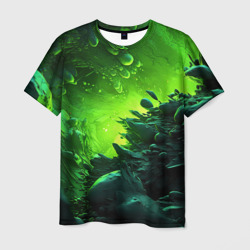 Кислотная зеленая яркая   неоновая абстракция – Мужская футболка 3D с принтом купить со скидкой в -26%