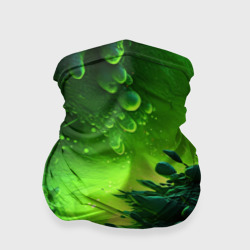 Кислотная зеленая яркая   неоновая абстракция – Бандана-труба 3D с принтом купить