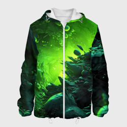 Кислотная зеленая яркая   неоновая абстракция – Мужская куртка 3D с принтом купить со скидкой в -10%