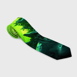 Кислотная зеленая яркая   неоновая абстракция – Галстук 3D с принтом купить