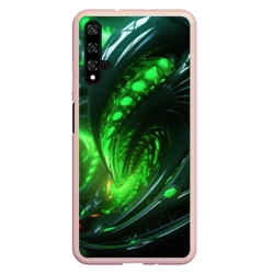 Чехол для Honor 20 Кислотная зеленая   яркая неоновая абстракция