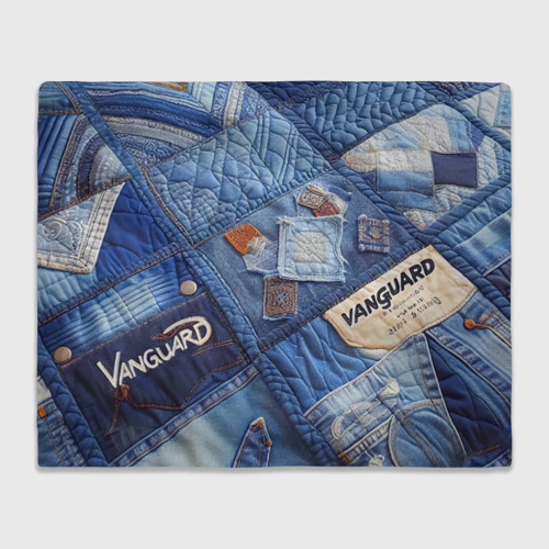 Плед 3D Vanguard jeans patchwork - ai art, цвет 3D (велсофт)