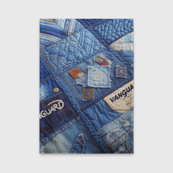 Обложка для автодокументов Vanguard jeans patchwork - ai art