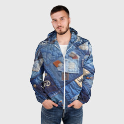 Мужская ветровка 3D Vanguard jeans patchwork - ai art - фото 2