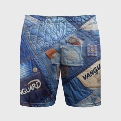 Мужские шорты спортивные Vanguard jeans patchwork - ai art