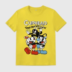 Мужская футболка хлопок Cuphead - devil