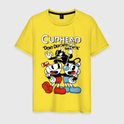 Cuphead - devil – Мужская футболка хлопок с принтом купить со скидкой в -20%